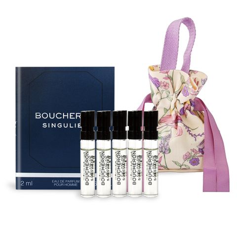 BOUCHERON 伯瓊 方登男仕新春限定淡香精針管(2ml)X5+好運旅行收納袋