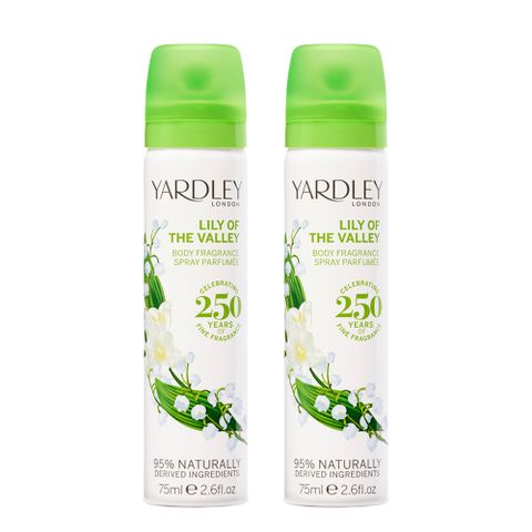 YARDLEY 雅麗 山谷百合體香噴霧(75ml)X2入