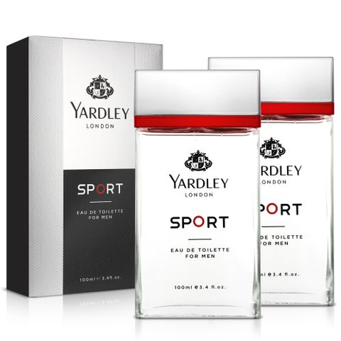 YARDLEY 雅麗 運動風男性淡香水(100ml)X2入