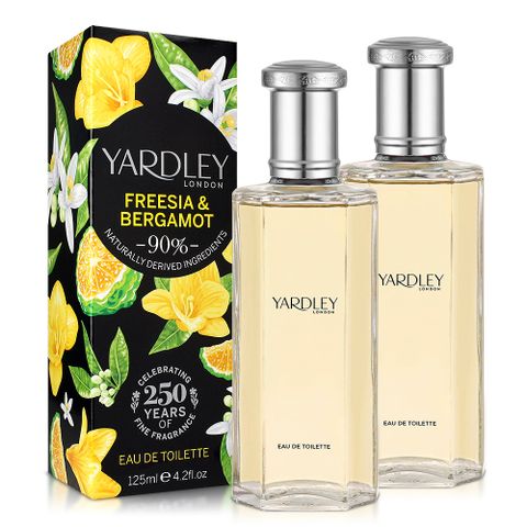 YARDLEY 雅麗 小蒼蘭&佛手柑淡香水(125ml)X2 入