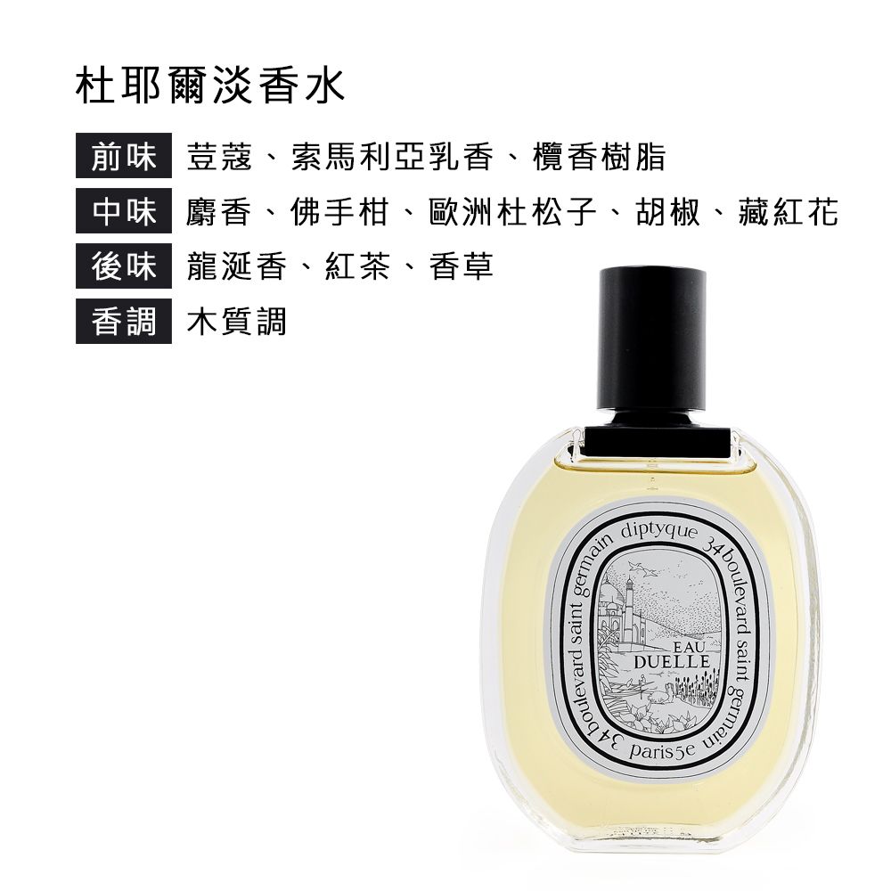 Diptyque 經典淡香水100ml(影中之水/杜桑/感官之水/譚道/玫瑰之水