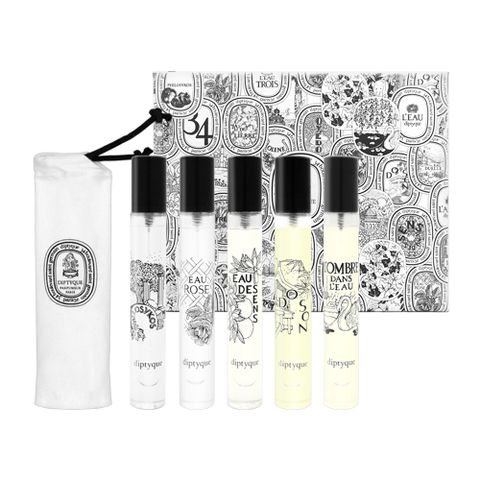 Diptyque 經典淡香水禮盒 7.5ml*5入 (杜桑/玫瑰之水/影中之水/感官之水/希臘無花果)