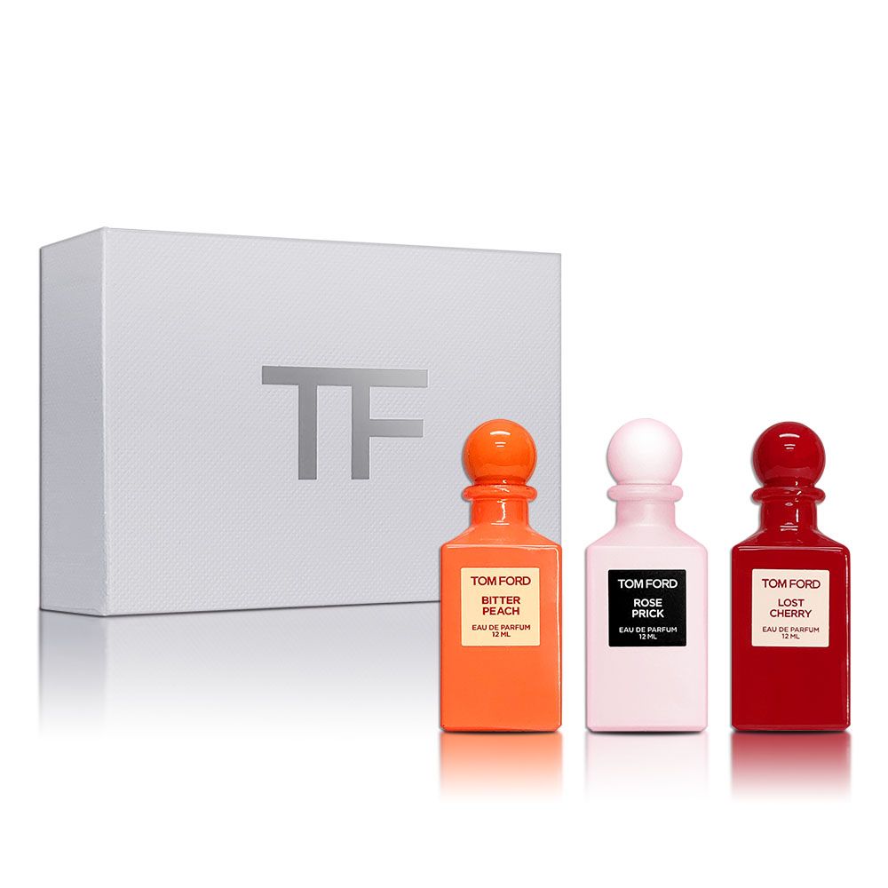 TOM FORD  私人調香系列迷你珍藏禮盒 12MLX3入 (LOST CHERRY 失落櫻桃+ROSE PRICK 禁忌玫瑰+BITTER PEACH 蜜桃狂想)