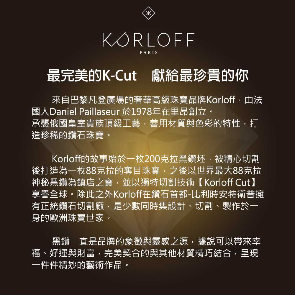 Korloff PARIS 赭鑽神話淡香精 88ml (ROYAL OUD)