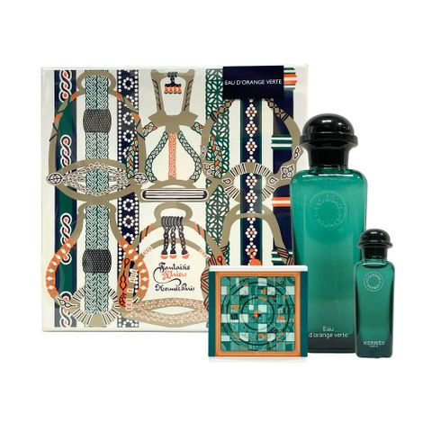 HERMES 愛馬仕 Eau D'Orange Verte 橘綠之泉禮盒 (古龍水 100ml+7.5ml+香皂50g)
