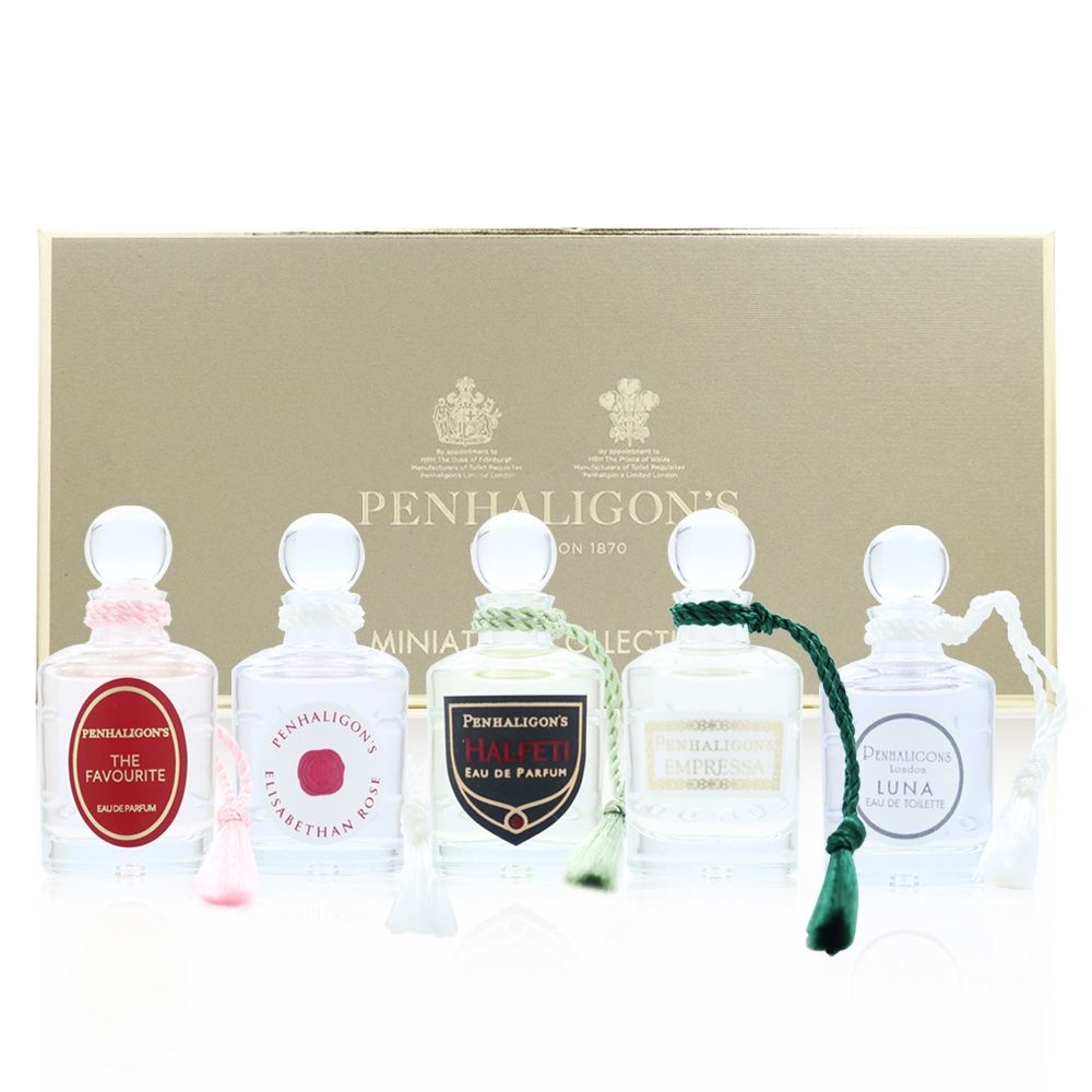 PENHALIGON'S 潘海利根 PENHALIGONS  女性香水禮盒 5ml x 5入(伊莉莎白玫瑰+黑玫瑰+月亮女神+女王的耳語+廣霍之匣)