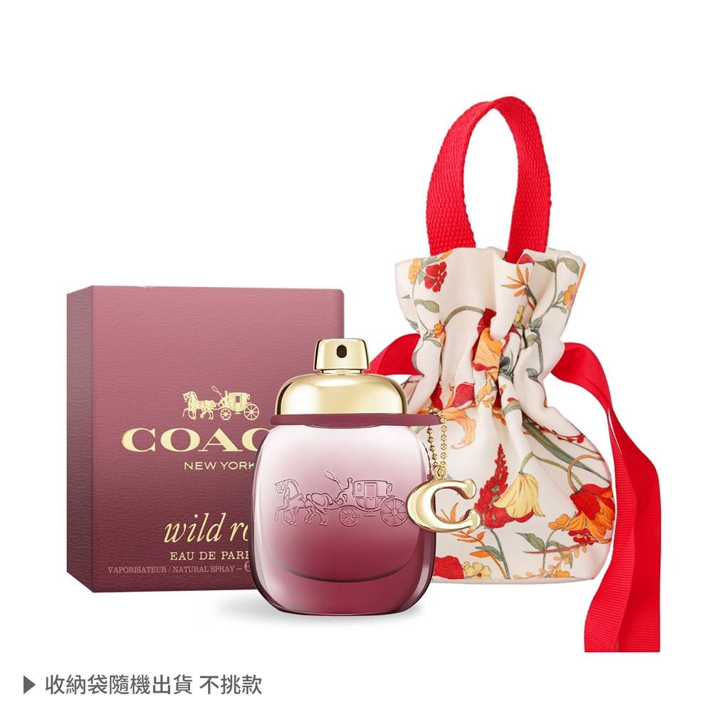 COACH 蔻馳  曠野玫瑰淡香精(30ml)+好運旅行收納袋-新春限定版