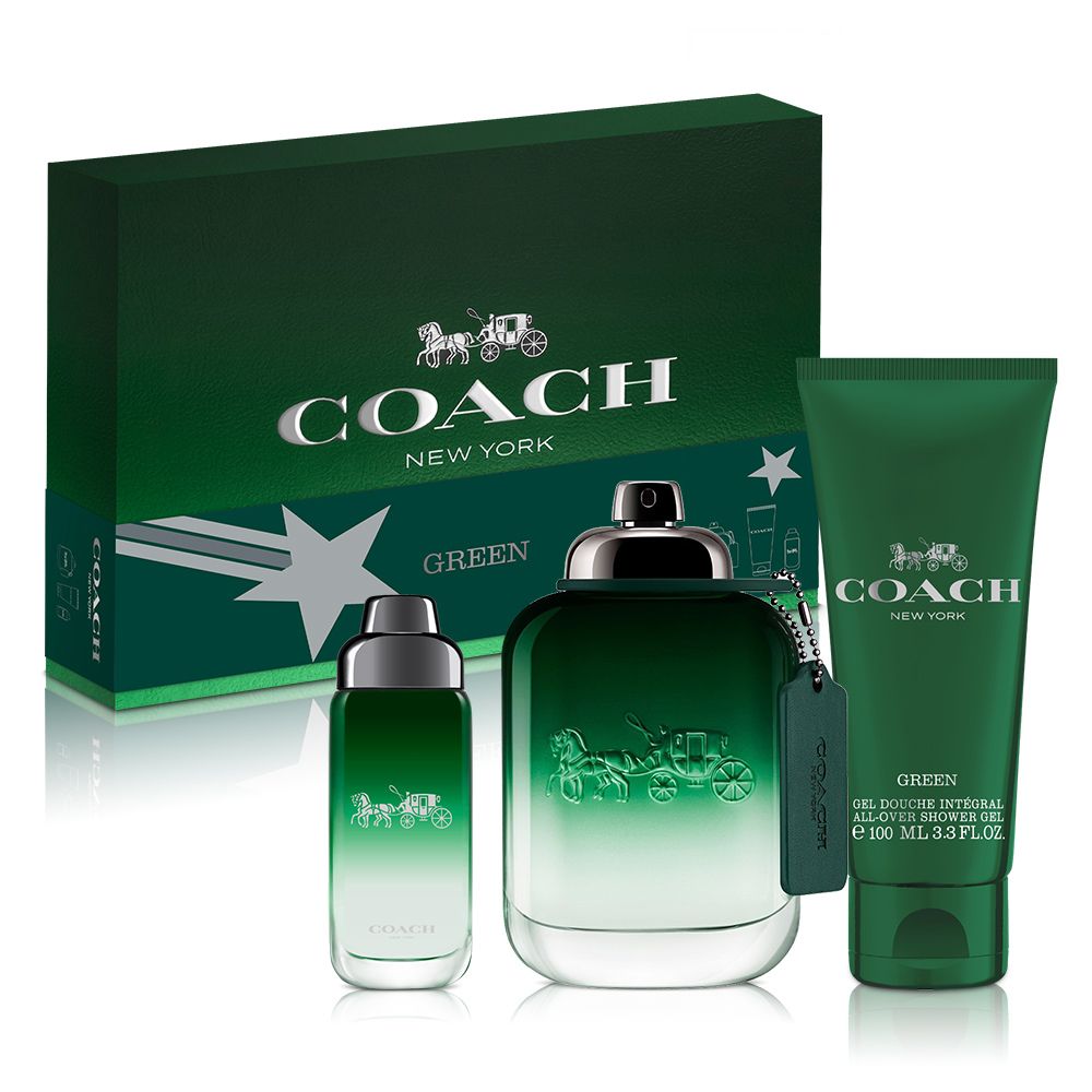 COACH 蔻馳  時尚都會男性淡香水禮盒(淡香水100ml+淡香水15ml+沐浴精100ml)