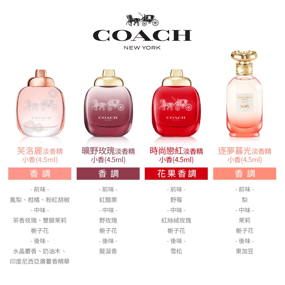 COACH 蔻馳  迷你女性香氛組(4.5ml*4入)