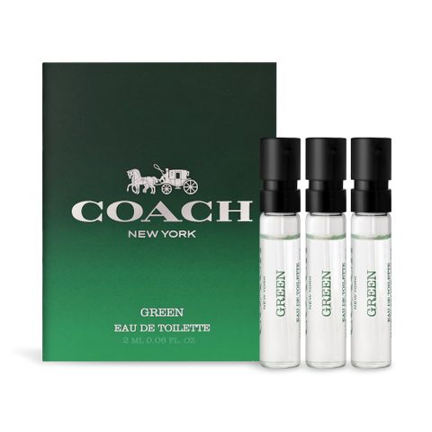 COACH 蔻馳 時尚都會淡香水(2ml)X3 EDT-隨身針管試香-公司貨