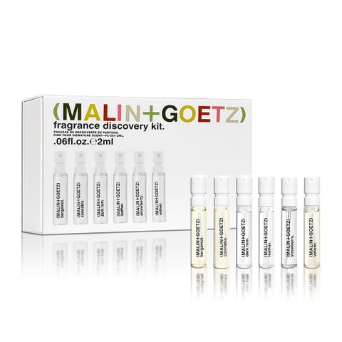 Malin+Goetz 香氛體驗組 2MLX6入 針管禮盒(佛手柑+大麻草+蘭姆+草莓+香根草+皮革)