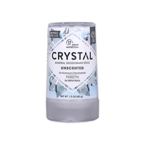 美國CRYSTAL-長效淨味礦物鹽身體固體除臭棒-無香款40g/條(體香膏,晶燦綺肌,運動汗味腋下狐臭消臭石)