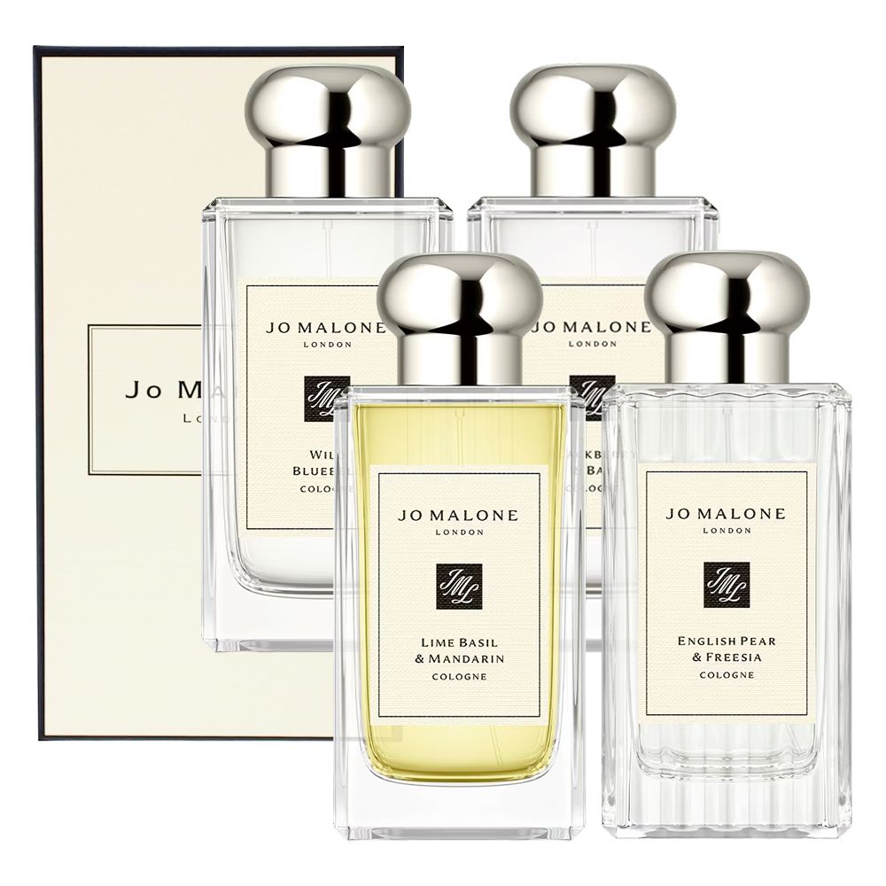 Jo Malone 香水100ml (英國梨與小蒼蘭/藍風鈴/黑莓子與月桂葉/青檸羅勒與柑橘) 國際航空版