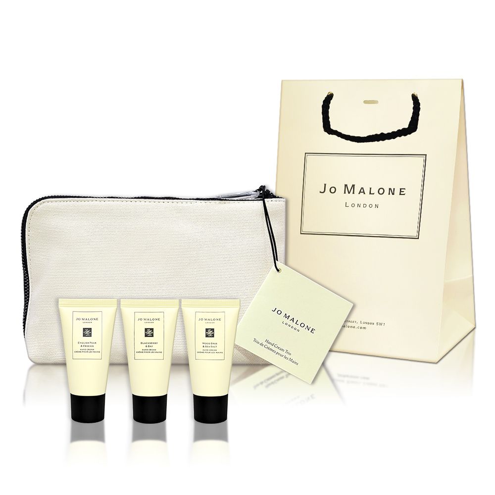 Jo Malone  明星香氛潤澤護手霜組 30MLX3入 附原廠提袋 (英國梨與小蒼蘭+黑莓子與月桂葉+鼠尾草與海鹽)(效期:2025/06)