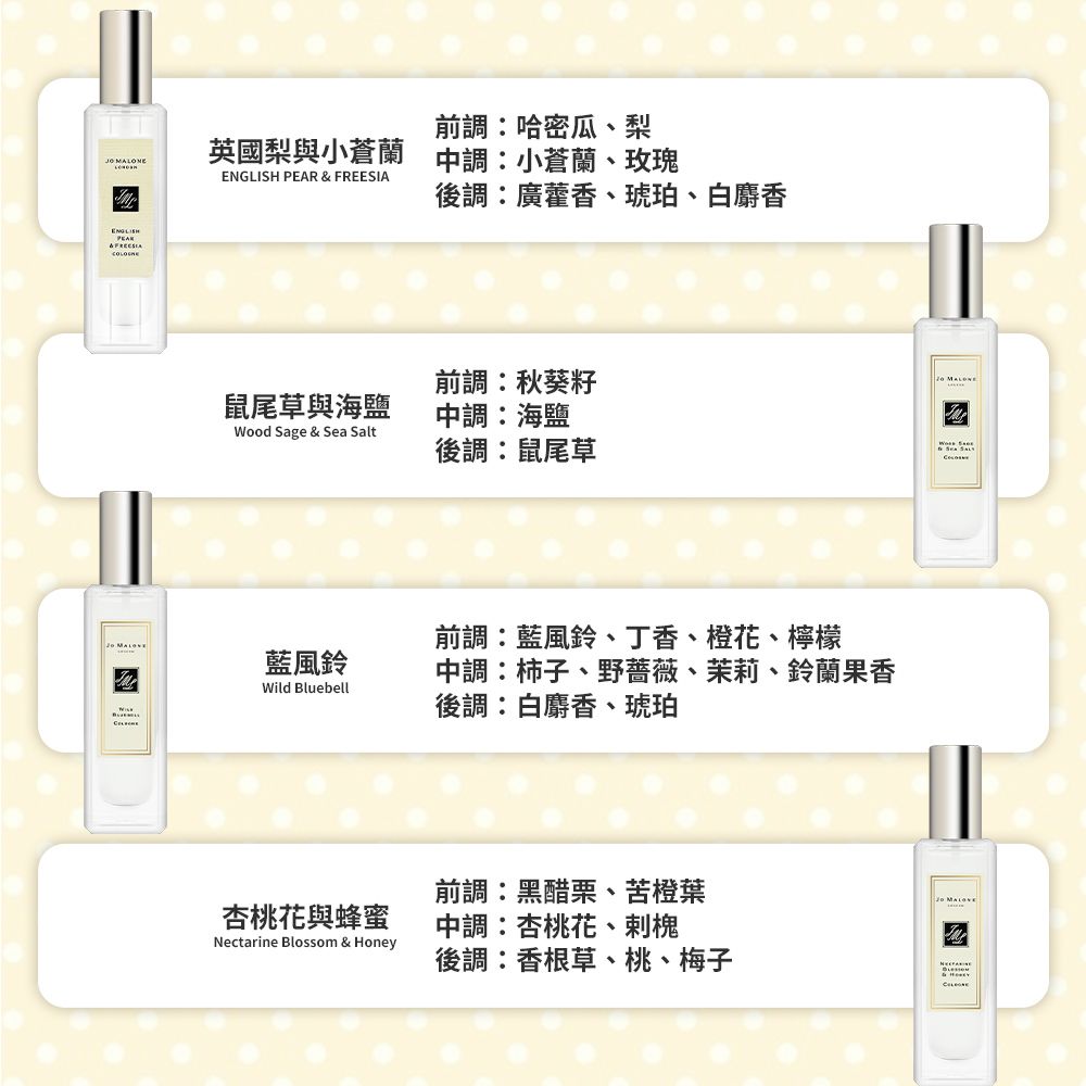 Jo Malone 香水30ml 多款任選 (國際航空版)