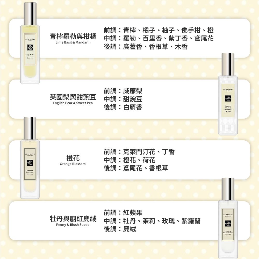 Jo Malone 香水30ml 多款任選 (國際航空版)