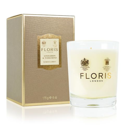 【福利品】FLORIS 肉桂和橘子香氛蠟燭 175G