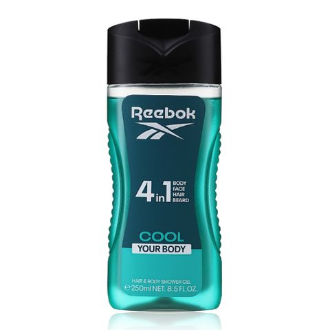 Reebok 清新水能量男性4合1全能洗髮沐浴膠 250ml (COOL)