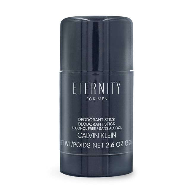 ETERNITYFOR MENDEODORANT STICKDÉODORANT STICKALCOHOL FREE / SANS ALCOOLCALVIN KLEINET WT/POIDS NET 2.6