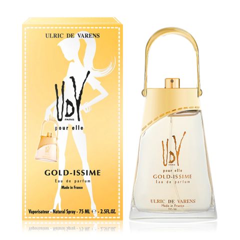 ULRIC DE VARENS_UDV 金色手提包 女性淡香精 75ML(原廠公司貨)