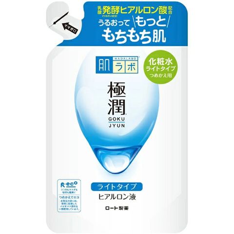 日本ROHTO極潤保濕清爽化妝水補充包170ml