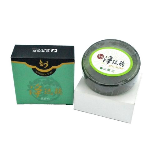 ◤◢淨琉璃抗菌手工美容皂100g(綠色玉蘭花)