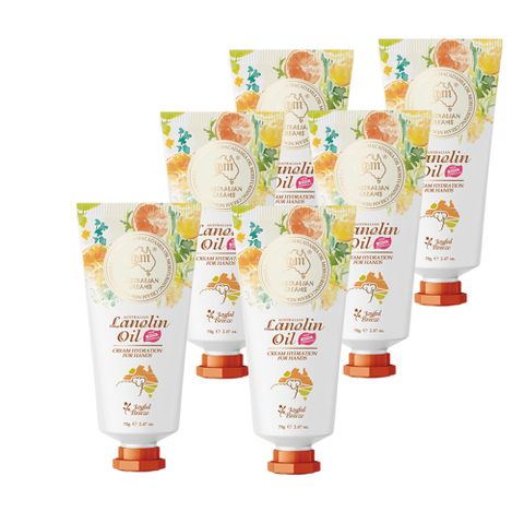 澳洲 G&M 花漾水潤夏威夷果油綿羊護手霜含維他命E -喜悅微風(70g/支 6入組)