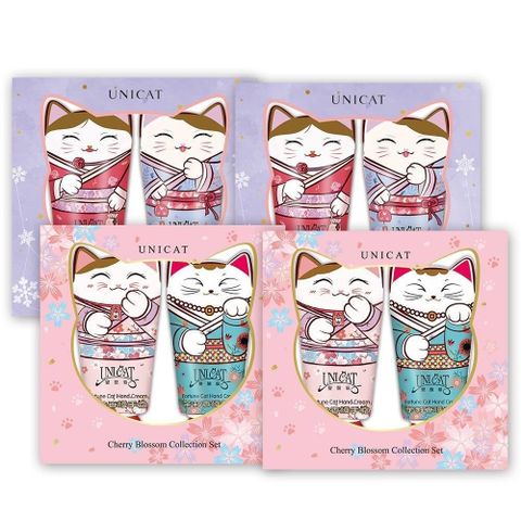 花漾+雙重 招財貓護手霜2入禮盒 共4盒