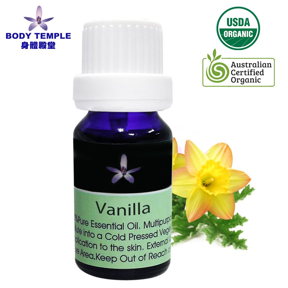 Body Temple 身體殿堂 100%有機香草芳療精油10ml(Vanilla)