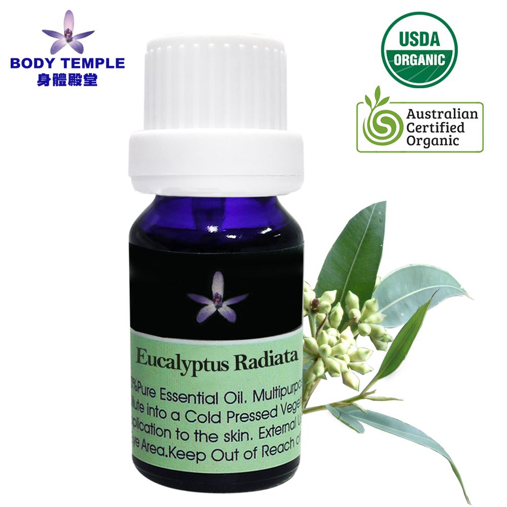 Body Temple 身體殿堂  100%有機尤加利芳療精油(Eucalyptus Radiata oil)10ml