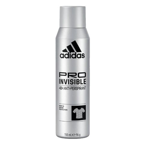 adidas愛迪達 男性制汗爽身噴霧(無痕乾爽)150ml