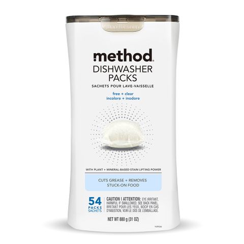 Method 美則 潔淨三效聰明洗碗球-無香料(54顆入) 洗碗機專用 洗碗粉 洗碗碇