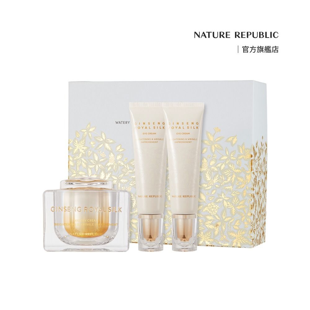  【NATURE REPUBLIC】人蔘蜂王柔絲套裝-水潤霜60ml+眼霜30mlx2