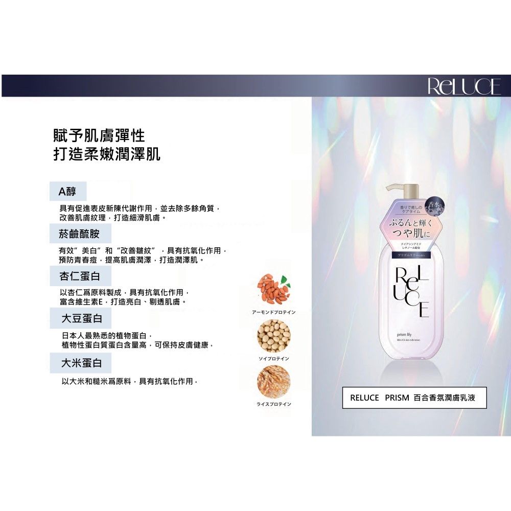  Reluce香氛潤膚乳液系列300ml (經典小蒼蘭/時尚百合)