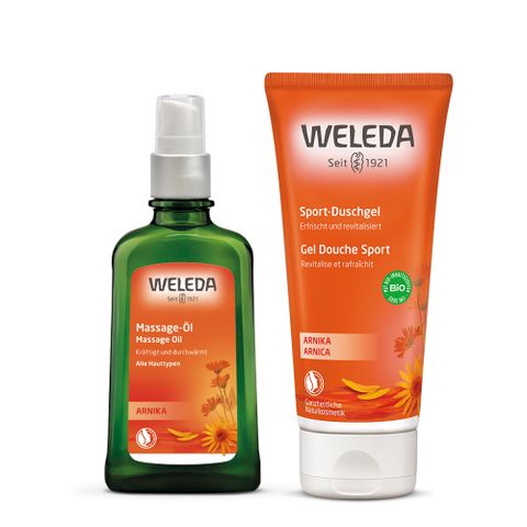 WELEDA 薇蕾德 山金車舒活按摩油100ml+舒活沐浴膠200ml