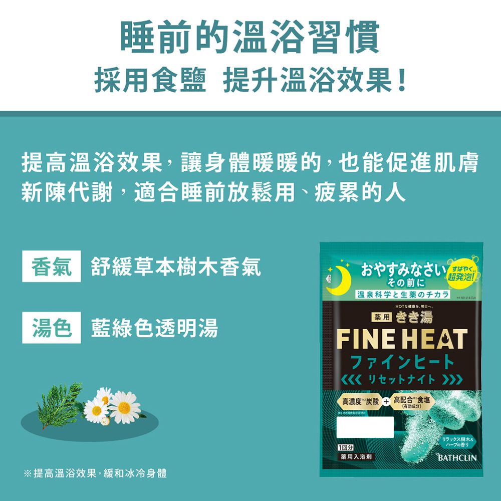 Bathclin 巴斯克林 日本FINE HEAT碳酸入浴劑50g(多款任選)