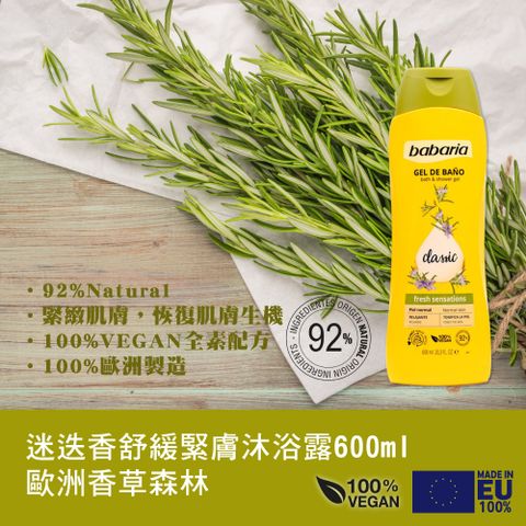 【CLIVEN香草森林】迷迭香舒緩緊膚沐浴露600ml