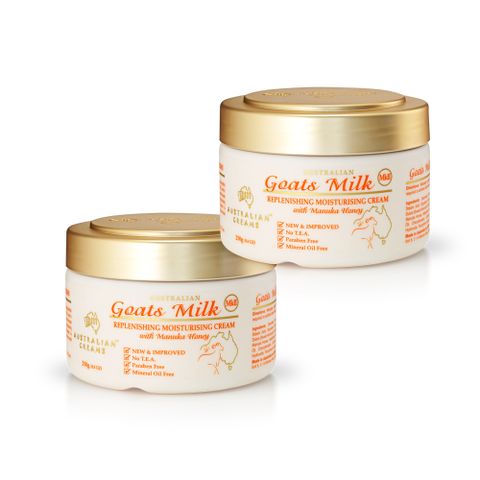 【澳洲 G&M】MKII金蓋山羊奶養護滋潤霜含曼努考蜂蜜(2入組 250g/罐)