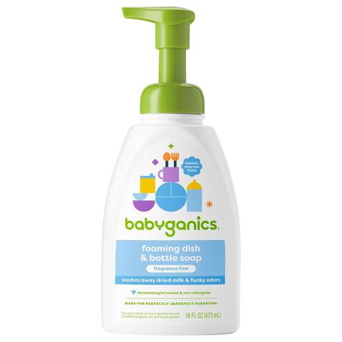 Babyganics貝碧潔 寶寶奶瓶餐具洗潔泡泡露 - 無香 473ml