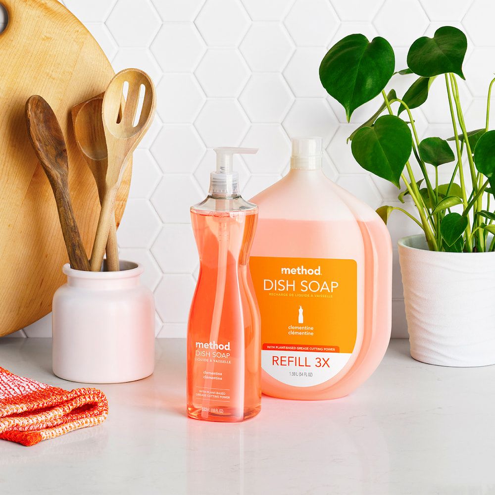methodDISH SOAP   A methodDISH SOAP  VAISSELE      clementineclémentineWITH  GREASE CUTTING REFILL 3X L 54 FL