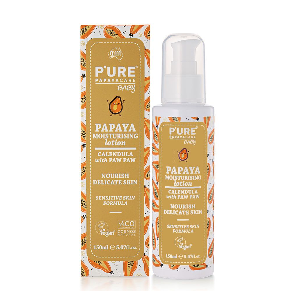 PURE 【澳洲  Papayacare】木瓜嬰兒滋潤乳液含金盞花(1入組 150ml/瓶)