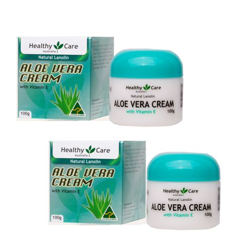 澳洲 Healthy care 綿羊蘆薈潤澤霜含維他命E(2入組 100g/罐)