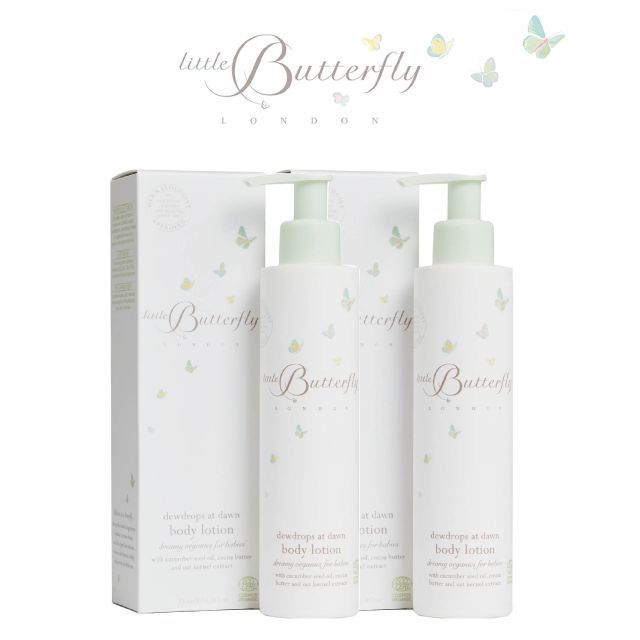 Little Butterfly London 倫敦小蝴蝶 晨露嬰兒身體乳液200ml 1+1 (買一送一/寶寶乳液/Little butterfly london)