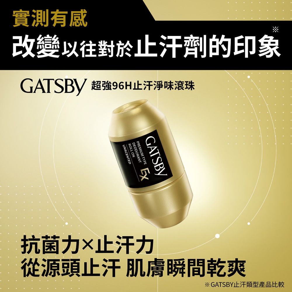 GATSBY 超強96H止汗淨味滾珠60ml
