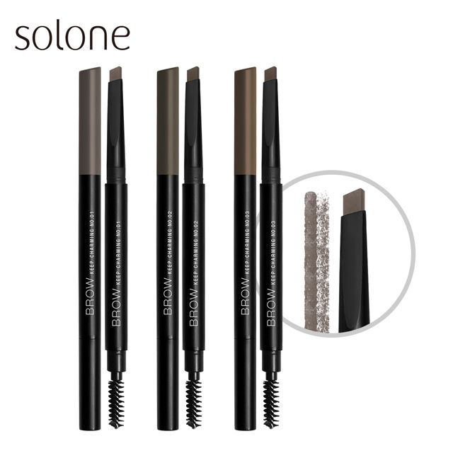 Solone  持久美型旋轉眉筆 0.35g 3入組