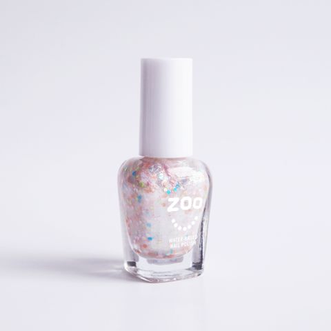 【ZOO ㄖㄨˋ】兒童拋棄式指甲油 #80金羽毛戒指+#81銀鑽石手鍊（兩瓶組/8.5ml)