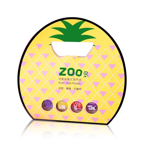 【ZOO ㄖㄨˋ】拋棄式兒童指甲油 | 閃亮亮水果禮盒| 熱情夏威夷(7ml/四件組)