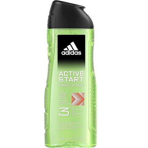 ADIDAS愛迪達》男性三合一潔顏洗髮沐浴露-能量激活 Active Start (400ml)