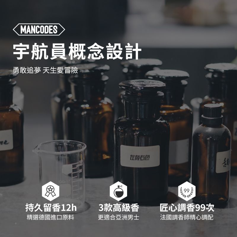 MANCODES 左顏右色 官方授權《左顏右色》宇航員鎏金香水【50ml】