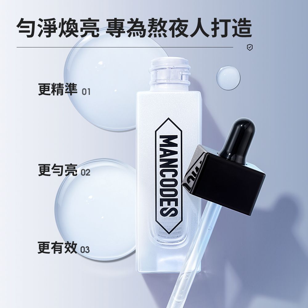 MANCODES 左顏右色 菸醯胺亮膚精華液【30ml】(補水保濕/煥亮肌膚)